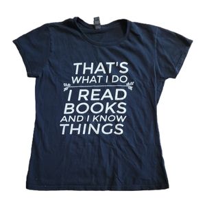 Anvil Book Reader T-shirt Size Medium